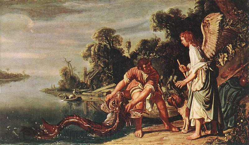 Pieter Lastman The Angel and Tobias with the Fish France oil painting art